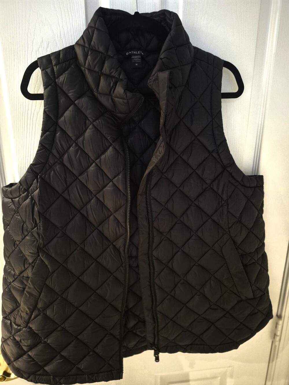 Athleta Quilted Black Puffer Vest Sz1X